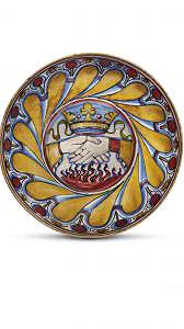 Coppa abborchiata a lustro rubino e oro 1530